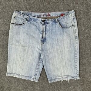 Reunion Jean Shorts Men's Size 42 Denim Blue Light Wash Vintage Y2K Baggy Skater